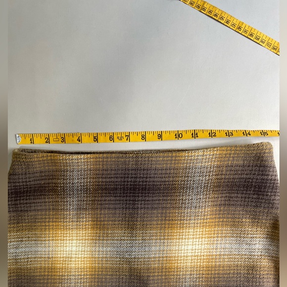 Women’s VTG Tommy Hilfiger Yellow and Brown‎ Plaid High Waisted Mini Skirt sz 6 - Picture 8 of 9